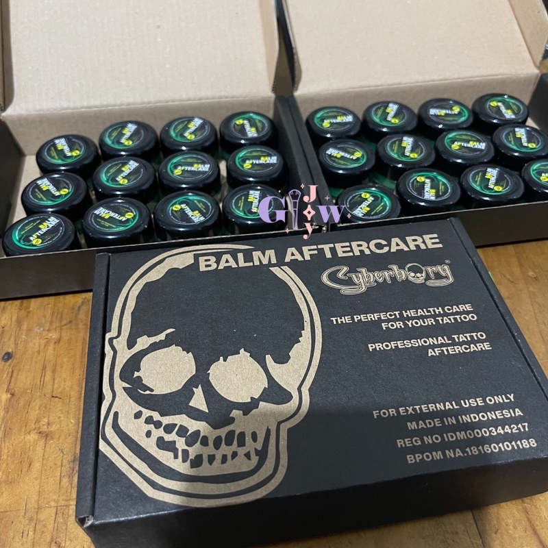 CYBERBORG balm tattoo aftercare tato bpom murah termurah ready stock grosir laki cowo cewe perempuan artist original asli full size mini travel salep tatto cyber borg pelembab warna mempertahankan efektif aman