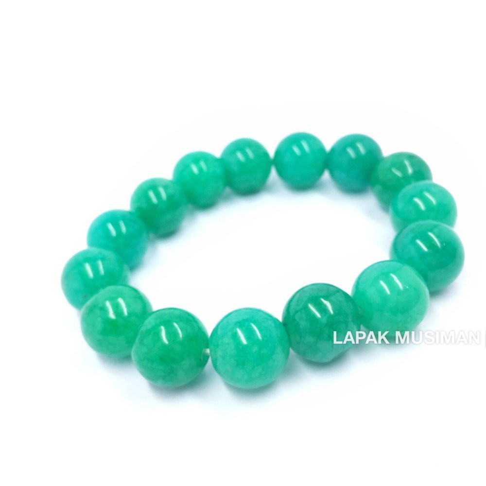 [Bayar di Tempat] GELANG BATU AMAZONITE ASLI NATURAL