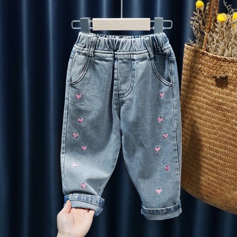 CELANA JEANS BORDIL ANAK CHERRY DAN POVE PINK