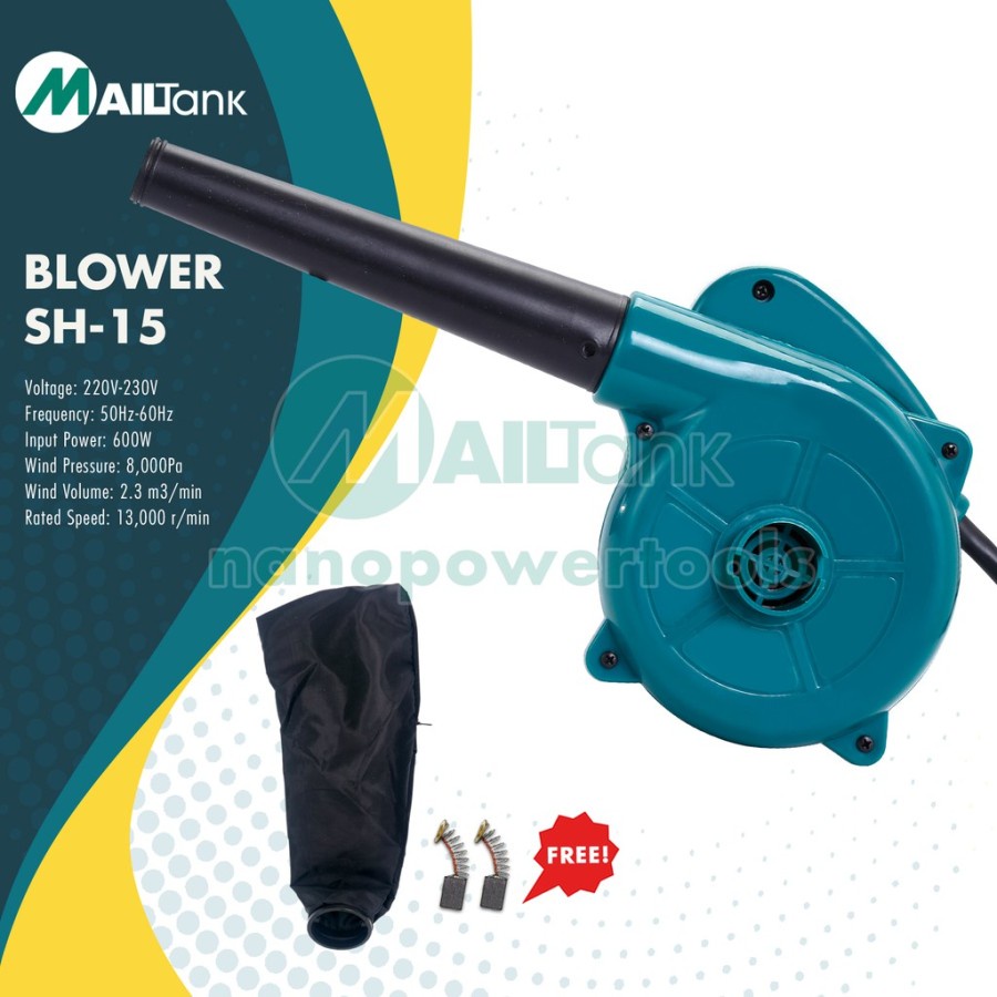 MAILTANK SH-15 Mailtank mesin blow hand Electronic Blower Hisap Alat Tehnik Dorong SH-15 220Volt 600Watt