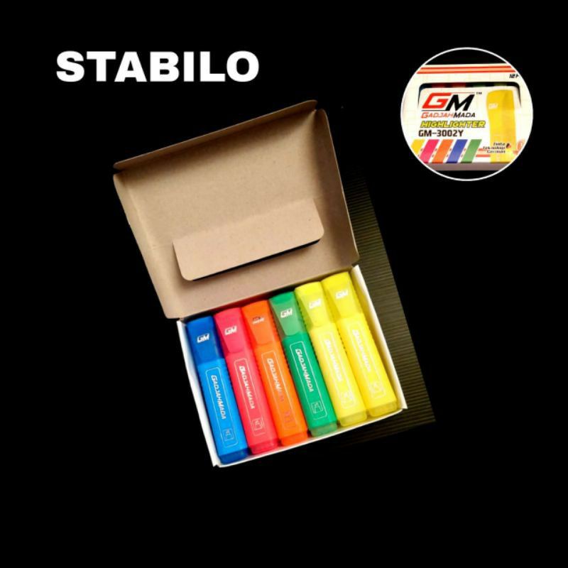 

STABILO HIGHLIGHTER GM-3002G GM/GAJAH MADA