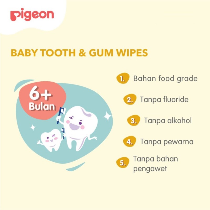 Pigeon Baby Tooth &amp; Gum Wipes Tissue Pembersih Gigi Gusi Bayi - 20 s