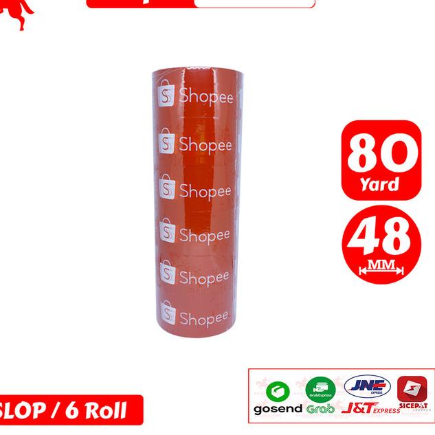 

☞ Lakban Printing Toko Orange KSATRIA Tape 80 Yard (1 Slop) ❄