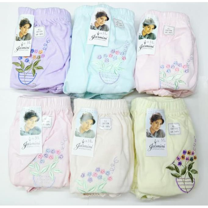 Kualitas Terbaik CD / Celana Dalam Perempuan Jasmini - Multiwarna, M PROMO