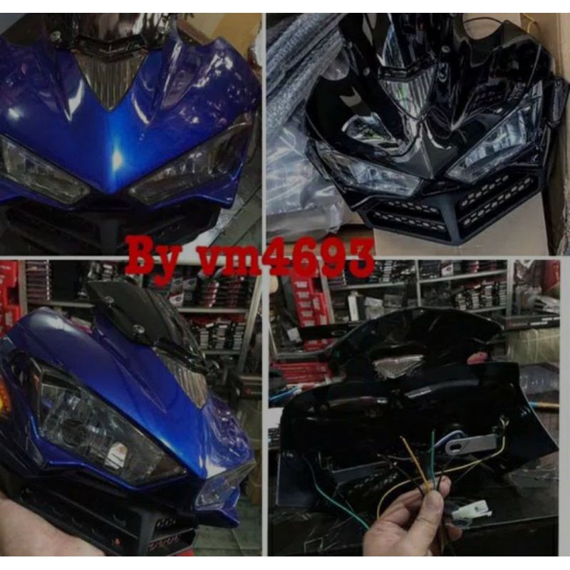 Headlamp reflektor lampu depan R25 mini replika pnp vixion xabre byson - MF VARIASI MOTOR