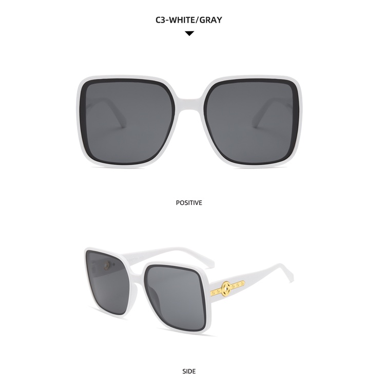 2021 new European style fashion big frame square personality sunglasses