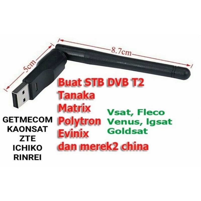 Dongle wifi usb universal receiver set top box tv digital / parabola original tested