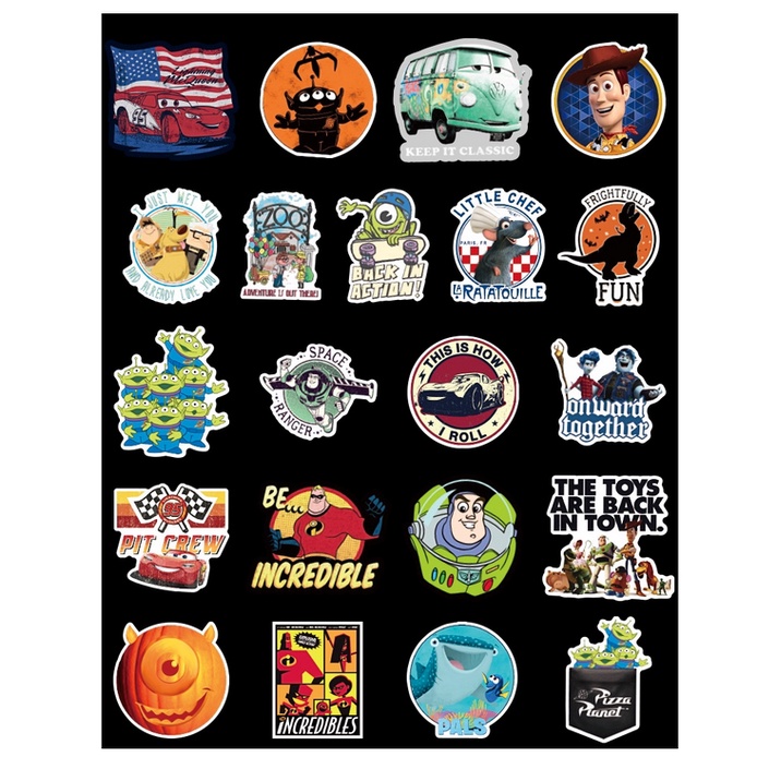 A38 STICKER 10PCS (DISNEY PIXAR MIX) anti air notebook scrapbook label motif kartun superhero super hero unik lucu atk alat tulis kantor murah viral termurah kartun komputer leptop handphone hp smartphone koper laptop tembok kulkas disney anime