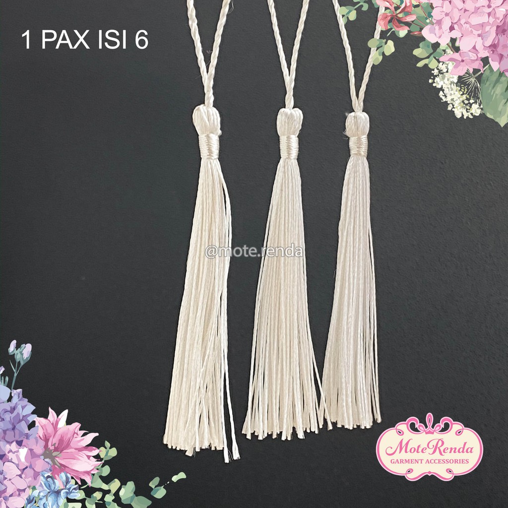 Tassel part 001, lebar +/- 7cm (harga per 6 pcs) kode 0TMN07