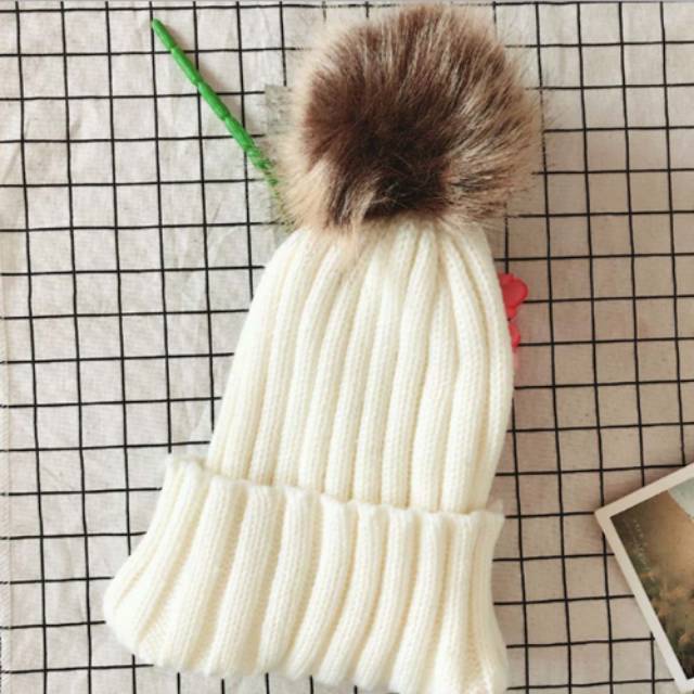 Topi Kupluk Beanie Rajut Tebal Winter Penghangat Musim Dingin
