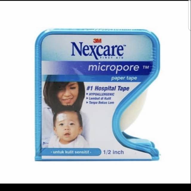 Plester Nexcare Micropore 1/2 inch ( plester khusus kulit sensitif )