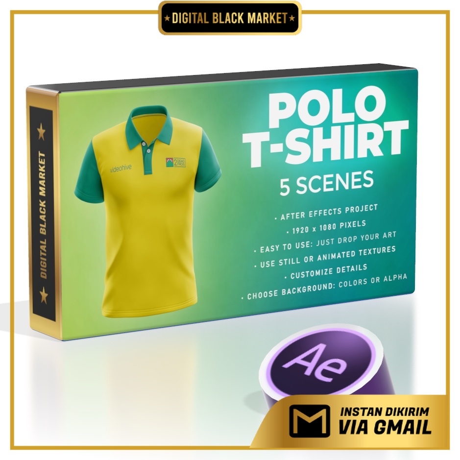 Animated Mockup PRO - Polo Shirt Mockup After Effect Project Files