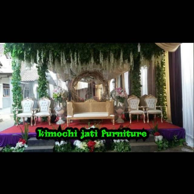 Kursi pelaminan doyok sofa doyok manten kursi manten ganesa sofa pelaminan rotan mebel jepara