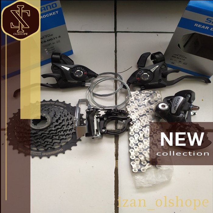 Grupset Groupset Shimano ALTUS RD FD Shifter 8 Speed Megarange