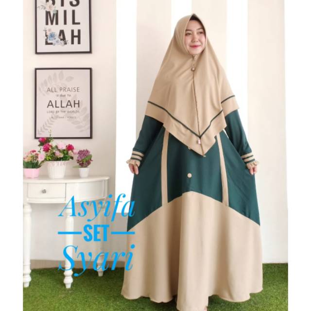 Gamis ASYIFA SET SYARI busui/free cadar/