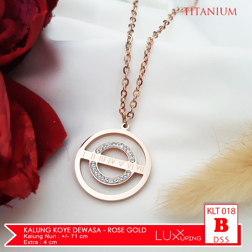 KT 008  Kalung Hijab Titanium Panjang 70 cm Aksesoris Hijaber Anti Karat Perhiasan Wanita Dewasa Mus