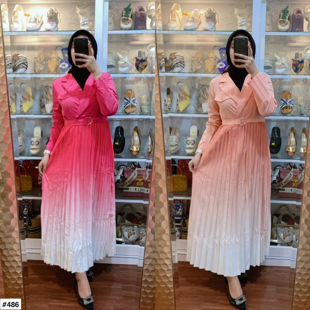 Gamis Blazer Plisket 486