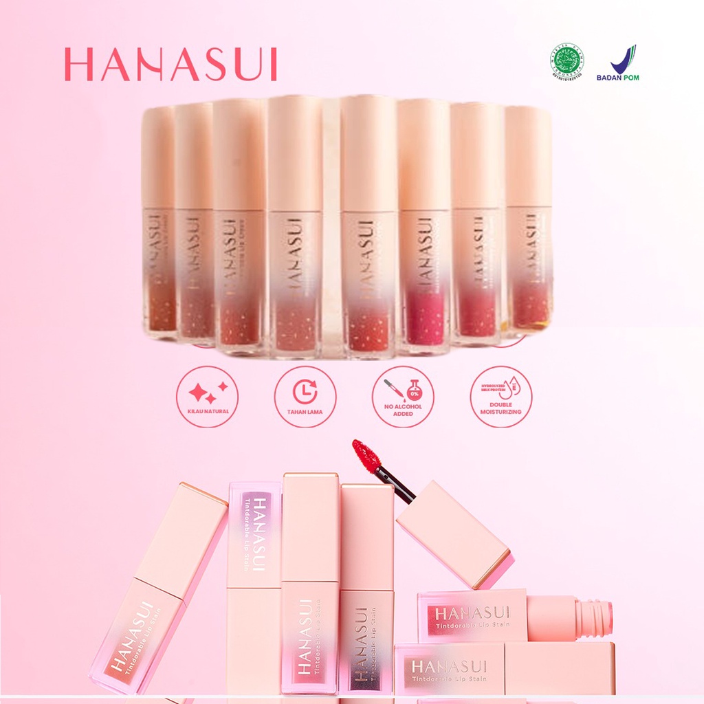 ByAdinda Hanasui Mattedorable Lip Cream  Lip tint Tintdorable LipTint | Lip Stain | dual function bibir blush on lip and cheek