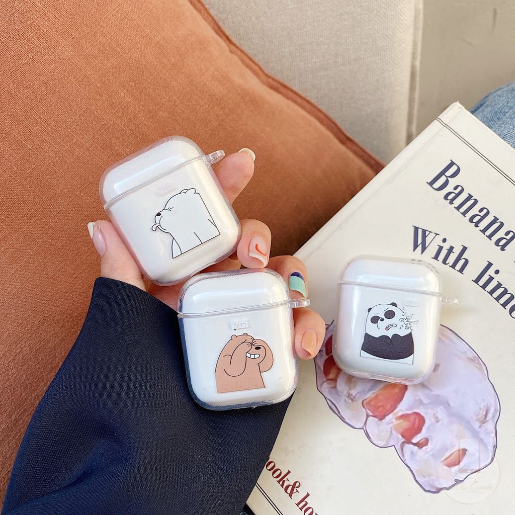 We Bare Bears Airpods Case 1/2 Casing AirPods Earphone Cover Cartoon WBB Apple AirPods Pro Case