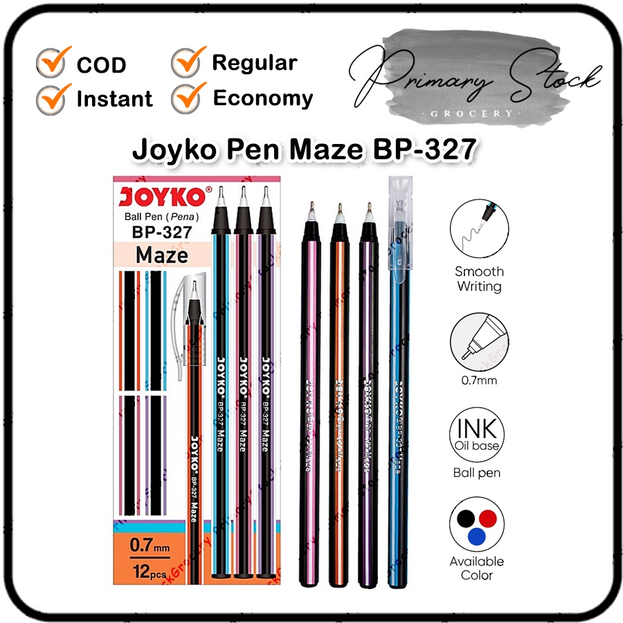 

Pulpen Joyko Murah Maze 0.7mm BP-327 1 Lusin 12 pcs Satuan Ecer