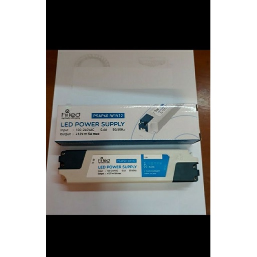 power supply dc 12vol 5amper input ac 100-240vol merek Hiled jual per/2pcs