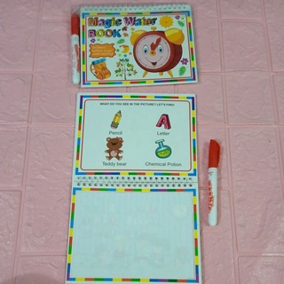 LYSASHOP - MAGIC WATER BOOK / BUKU AJAIB MEWARNAI ANAK GAMBAR MAINAN EDUKASI ANAK-ClockNew