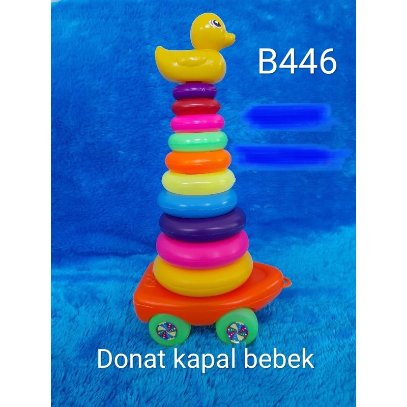 Mainan Ring Donat Susun Bebek 10 ring