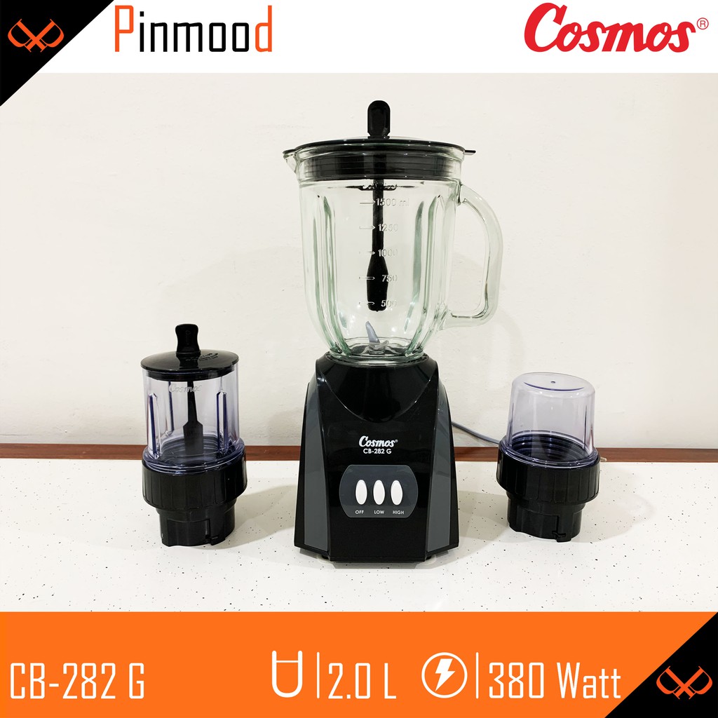 COSMOS BLENDER CB-282 G [ 2 LITER ] 3 IN 1 JUMBO GLASS ICE CRUSHER BLADE KACA