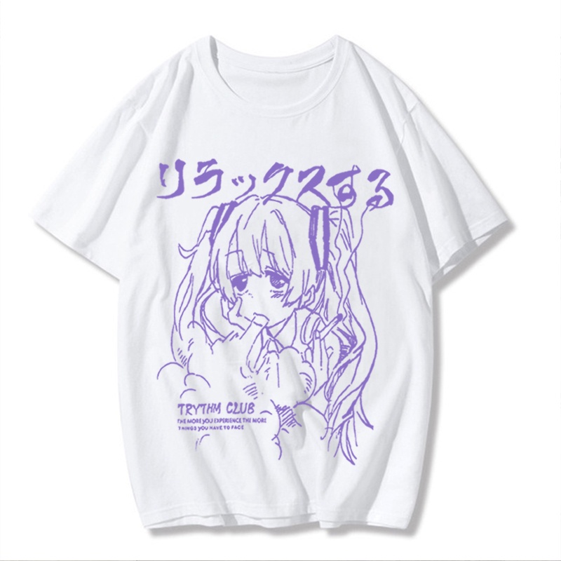 Tshirt Aesthetic Badass Girl Anime Manga Premium Unisex