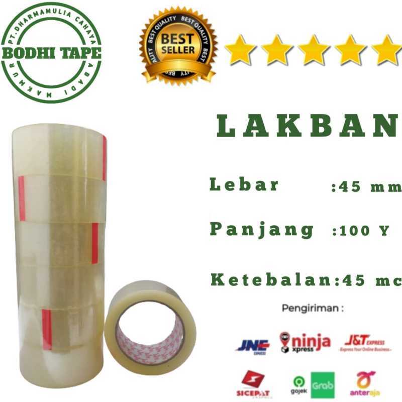 LAKBAN BODHI BENING &amp; COKLAT 45mm X 100 yard Termurah Berkualitas