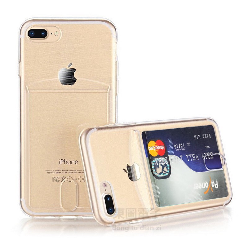 IPHONE Soft Case Bahan Tpu Dengan Tempat Kartu Kredit/Bus Untuk Iphone 11 Pro Max Ip Se I7 8 Plus Iphone X Xr Xs Max