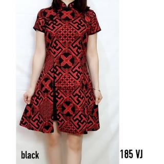 DRESS 185VJ DRESS BATIK  CHEONG SAM BABY DOLL EDISI  IMLEK  