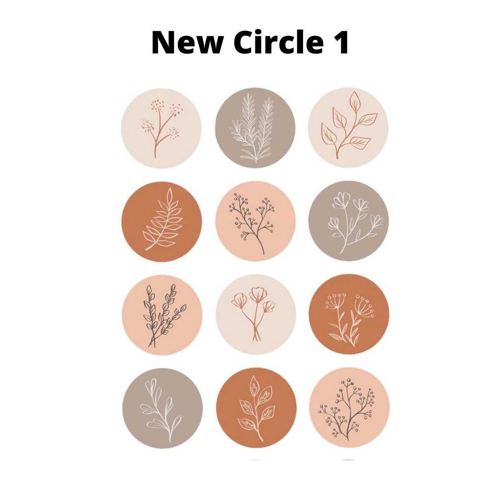 Sticker Bulat Stiker Circle Aesthetic Laptop Tumblr Murah