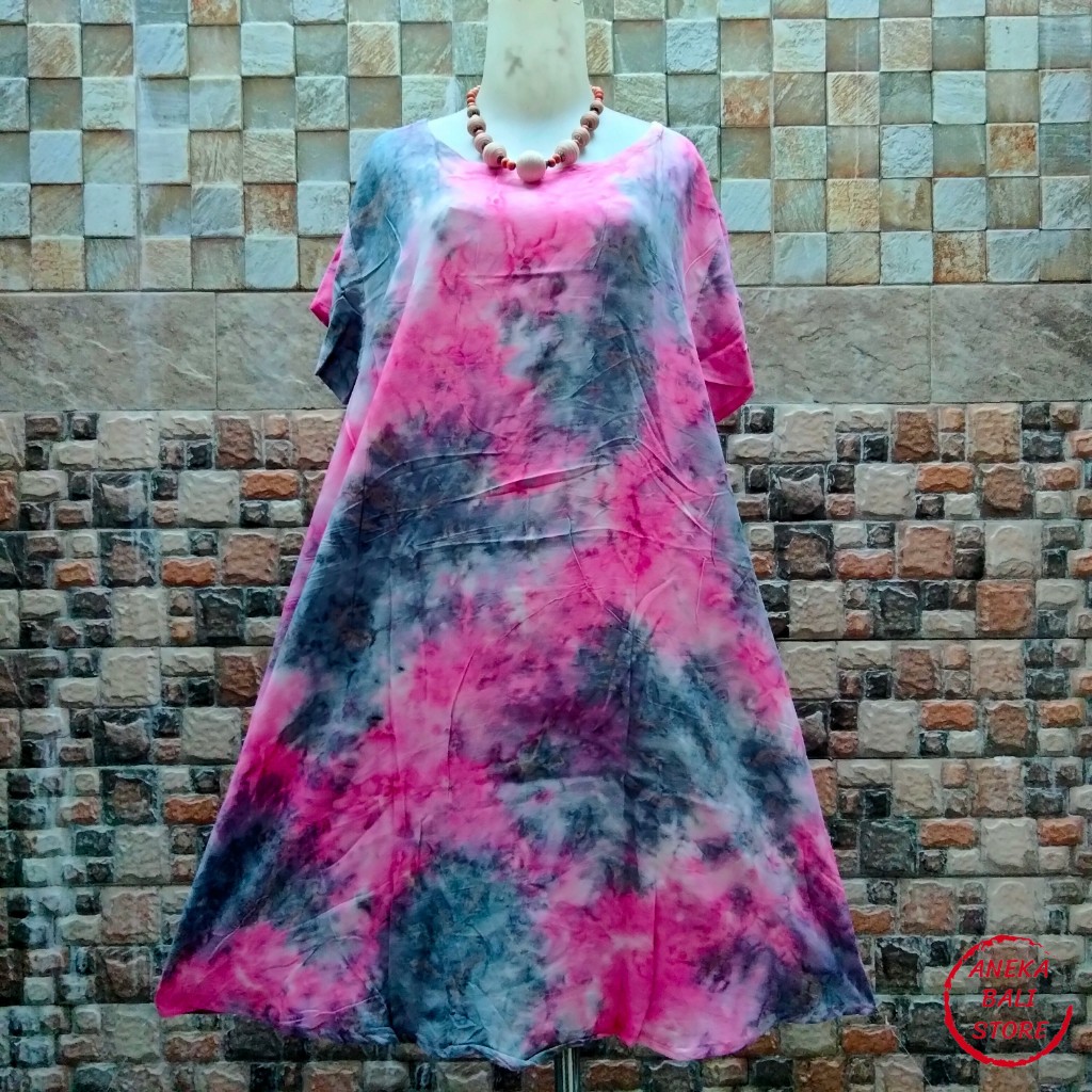 Daster payung tie dye Bali murah Uk-XL, Baju tidur, daster vega mega, pakaian Wanita, tye die casual, tie die, tye dye-Foto 09