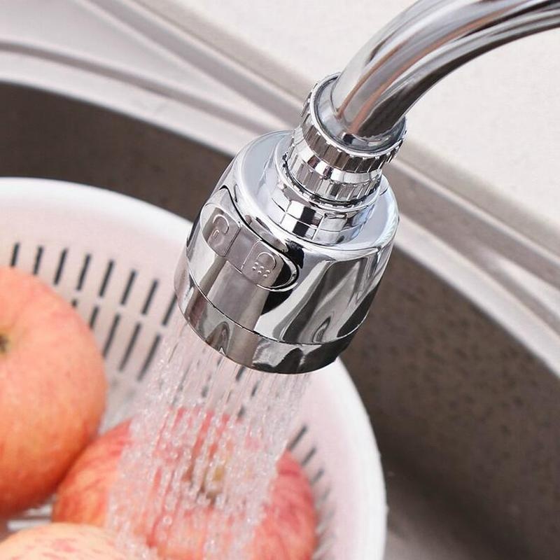 360 ° Rotating Kitchen Sink Faucet Spray Adjustable Three Gear Booster Splash Proof Faucet Aksesoris Aerator Aerator Rumah Tangga Umum