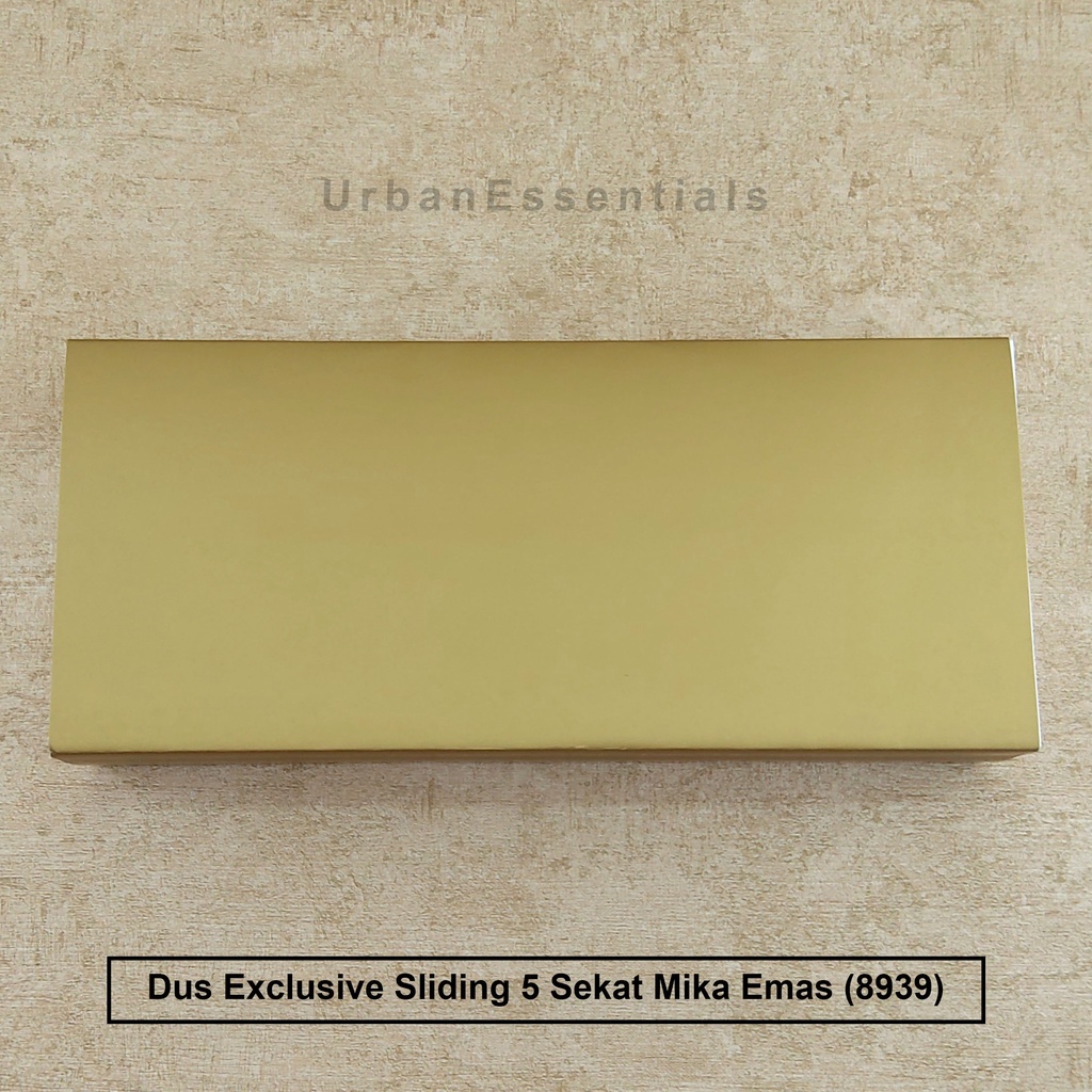 Kotak Cookies Kue Dus Exclusive Sliding 5 Sekat Mika Warna Emas