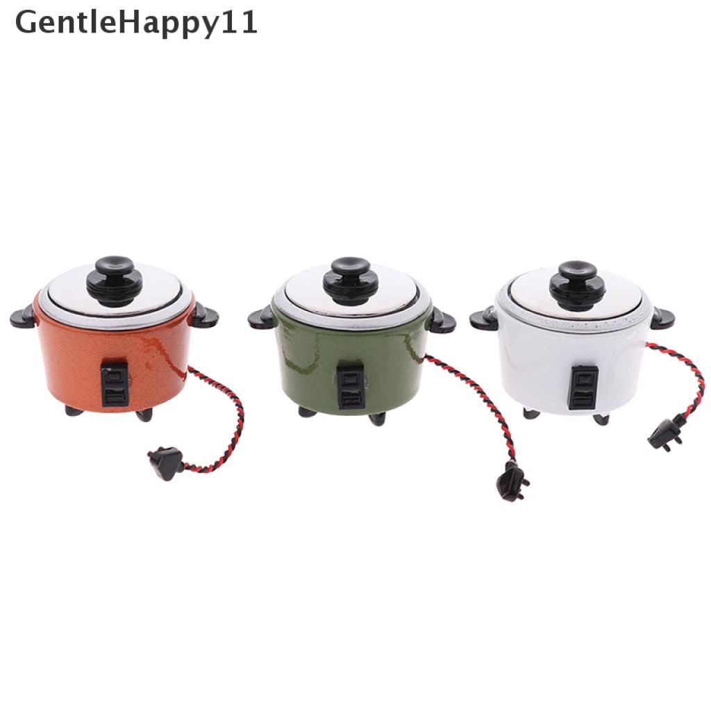 Gentlehappy 1Pc Mainan Miniatur Rice Cooker Skala 1: 12 Untuk Dekorasi Rumah Boneka