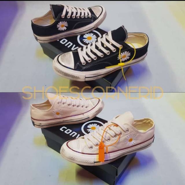 [BAYAR DITEMPAT] Peaceminusone X Converse Allstar 70s Low High Black White Cream White