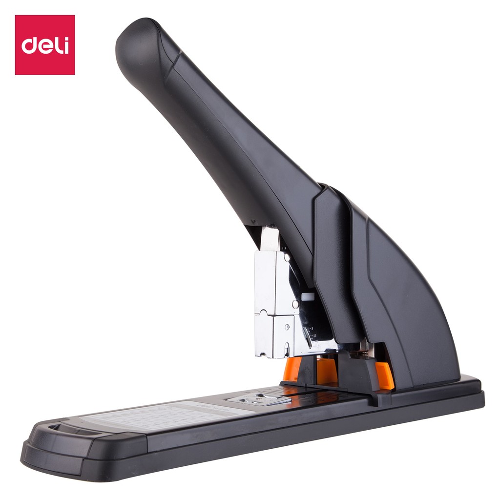 

Deli Heavy Duty Stapler desain ergonomis anti slip pemuatan staples yang mudah 210Sheets E0385