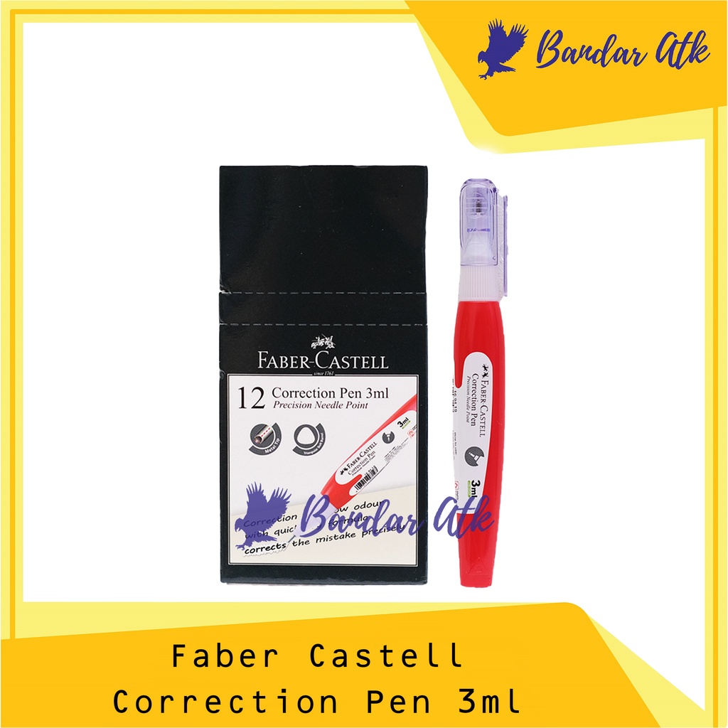 

FABER CASTELL Correction Pen 3ml Tip Ex Cairan Koreksi [1 PCS]