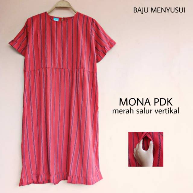 MAMIGAYA Dress Menyusui MONA Pendek Formal Baju Hamil Menyusui