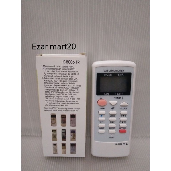 REMOTE AC MULTI SHARP K-8006 TR