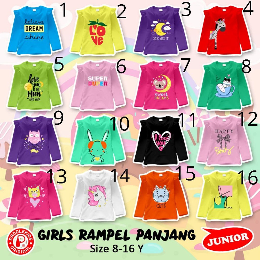 KAOS ANAK PEREMPUAN MURAH JUNIOR DEPOK / PADDLEKIDS Girl Rempel PKGR