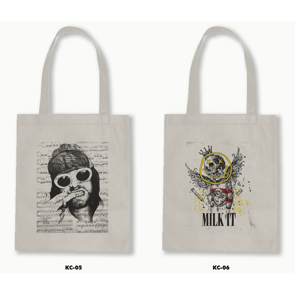 TOTE BAG BLACU - KURT COBAIN / NIRVANA