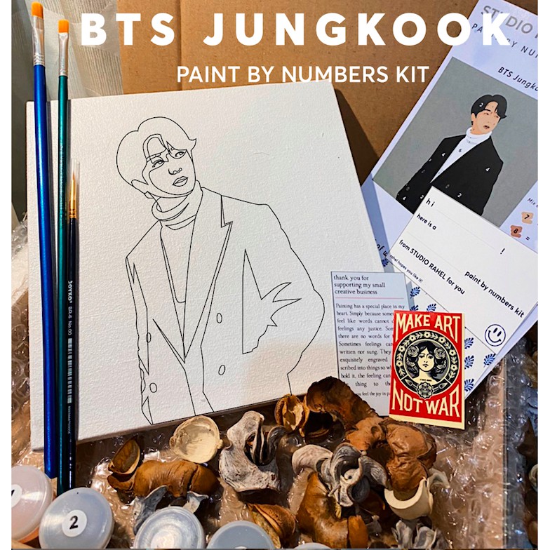 BTS JUNGKOOK PAINT BY NUMBER KIT KADO ULTAH WISUDA