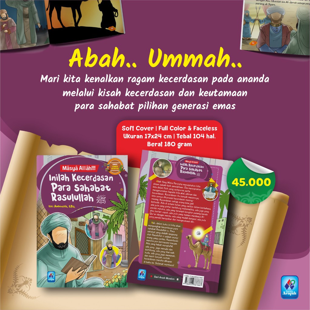 Buku Anak Masya Allah Inilah Kecerdasan Para Sahabat Rasulullah Soft Cover-4