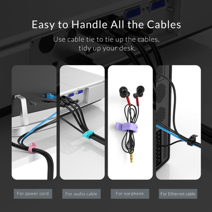 ORICO SG-RH5 Colorful Silicone Cable Tie