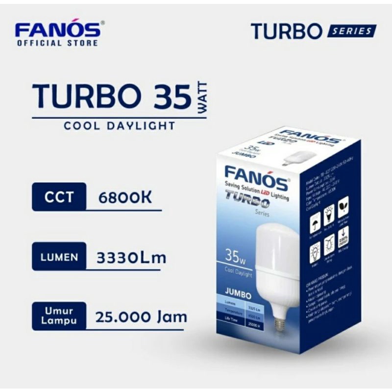 Lampu Bohlam LedBulb Fanos Turbo 35 Watt 35W 35 W