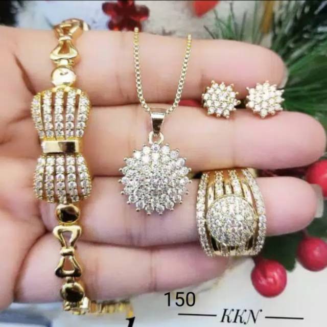 perhiasan set xuping lapis emas