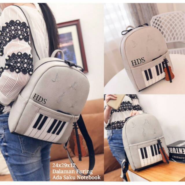 Tas ransel karakter piano